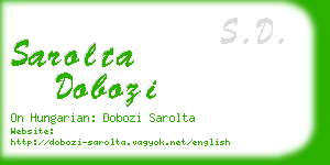 sarolta dobozi business card